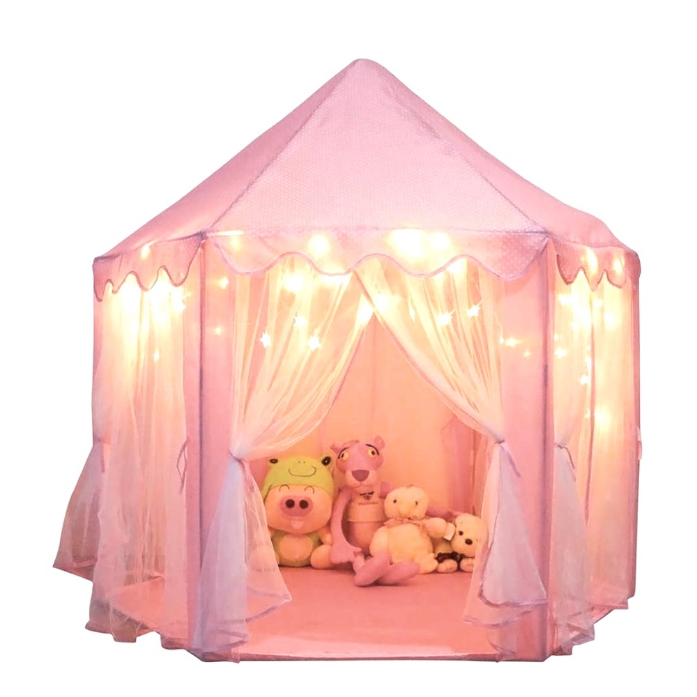 ORIAN Princess Castle Playhouse Tent for Girls with LED Star Lights